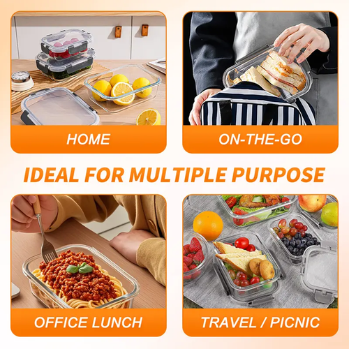 20-40-Piece Smart Meal Prep Set Container Airtight Glass Food Storage System 🍽️🍽️🍽️