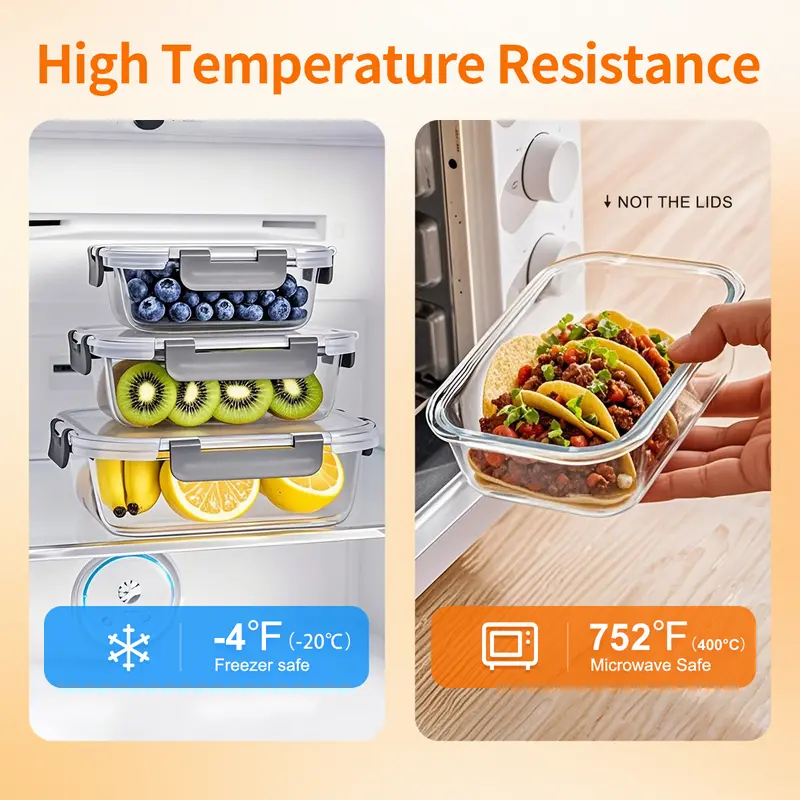 20-40-Piece Smart Meal Prep Set Container Airtight Glass Food Storage System 🍽️🍽️🍽️