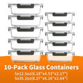 20-40-Piece Smart Meal Prep Set Container Airtight Glass Food Storage System 🍽️🍽️🍽️