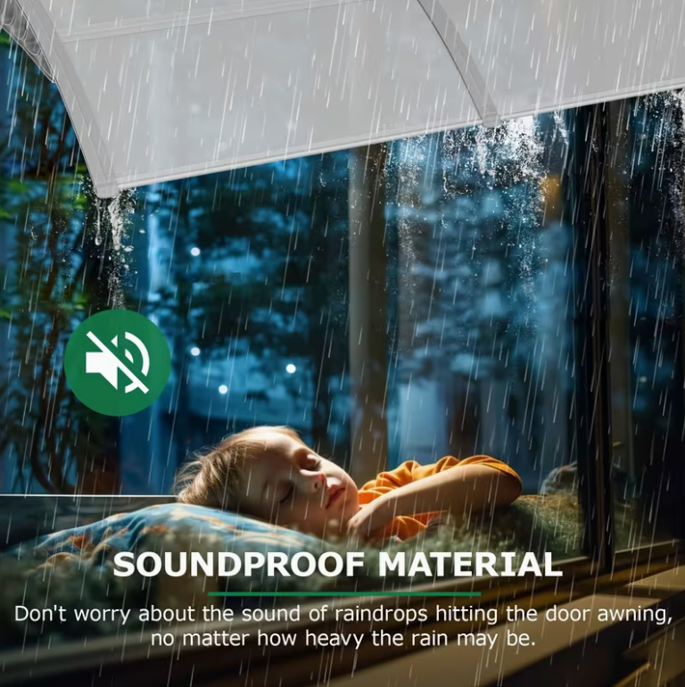 Outdoor Sun and Rain Canopy for Doors and Windows