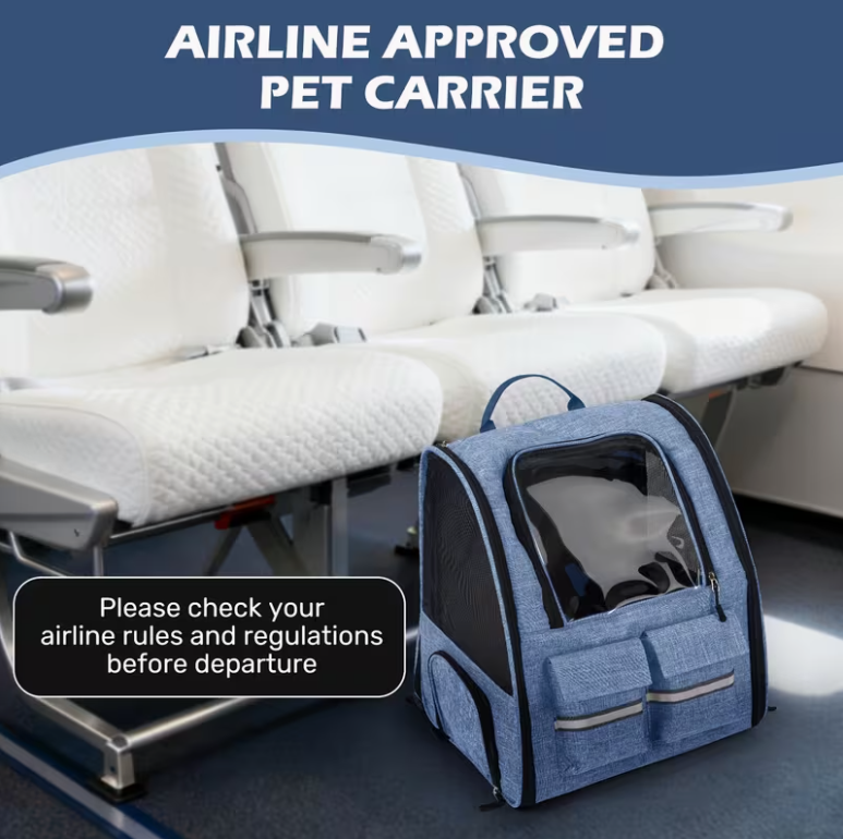 Airline-Approved Rolling Pet Carrier with Wheels🐶🐕🐈