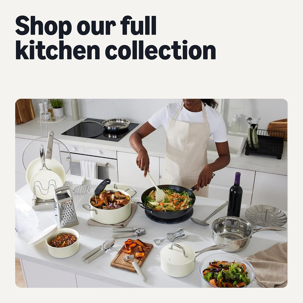 Ceramic Nonstick Cookware Set with Detachable Handles