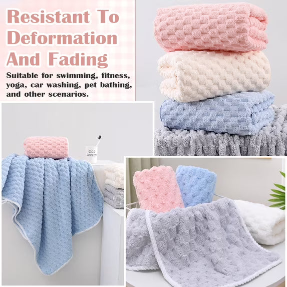 12-Pack HydroLock Ultra-Absorbent Oversized Bath Towels